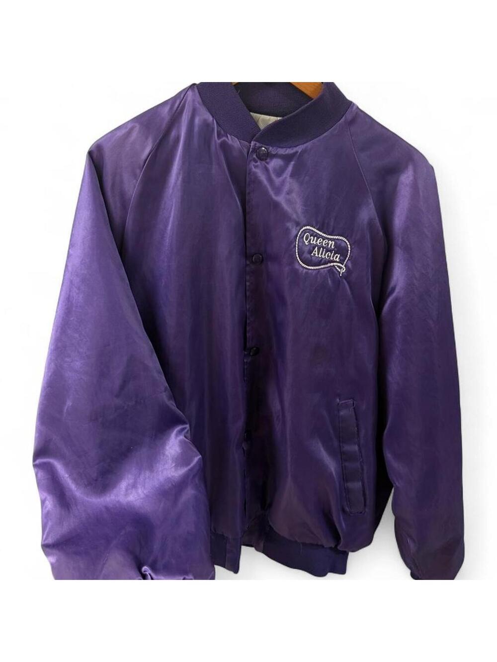 Purple satin bomber jacket country western rodeo #western #country